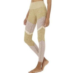 ALO Yoga 7/8 High-Waist Alosoft Sheila Legging - Caramel/Gravel/Putty (Women's S